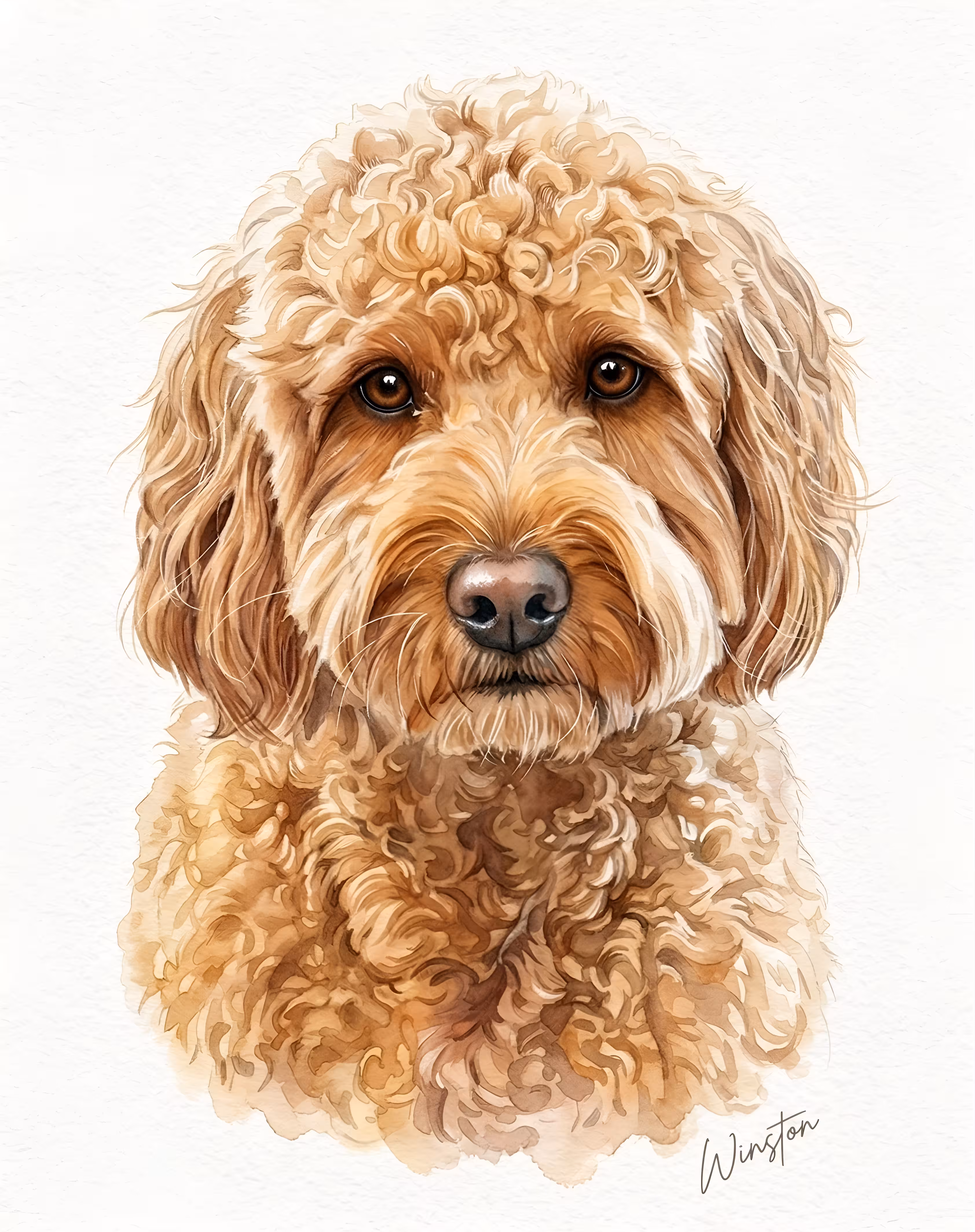 Artistic pet portrait generated by Tailsworth